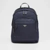 Backpacks And Belt Bags*Prada Re-Nylon and Saffiano leather backpack Navy