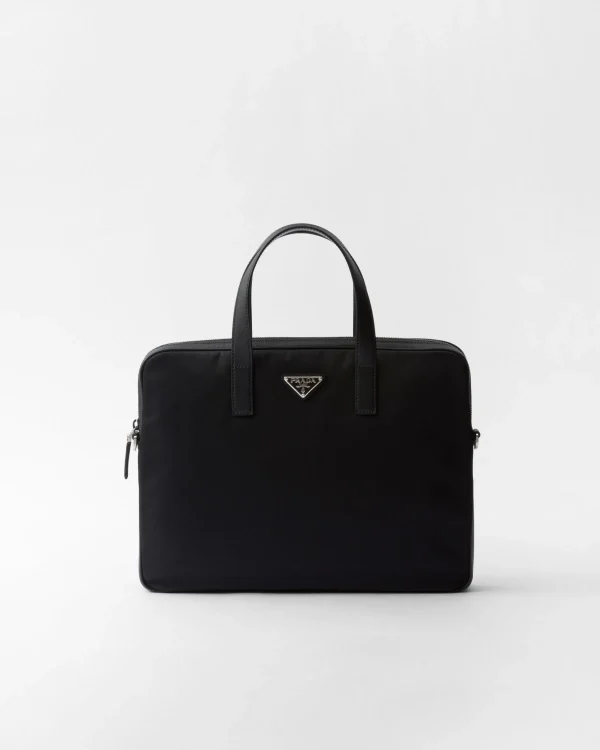 Briefcases | Briefcases*Prada Re-Nylon and Saffiano leather briefcase Black