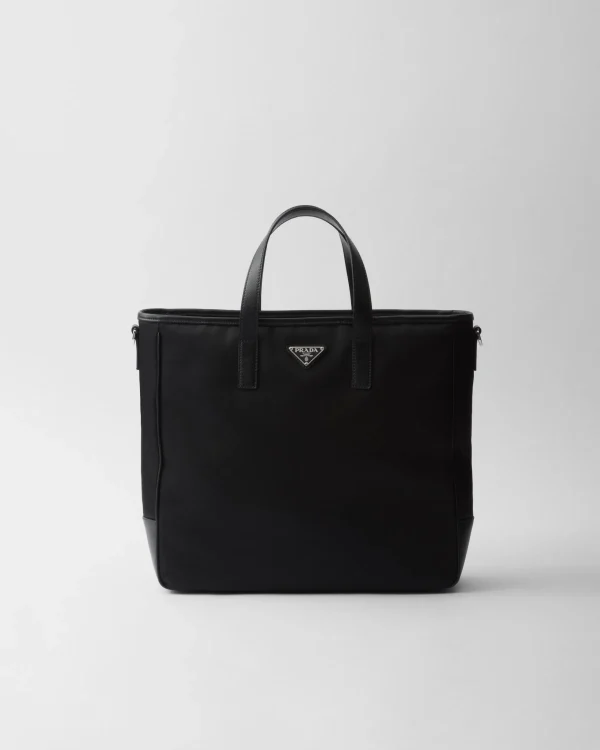 Briefcases | Totes*Prada Re-Nylon and Saffiano leather tote bag Black