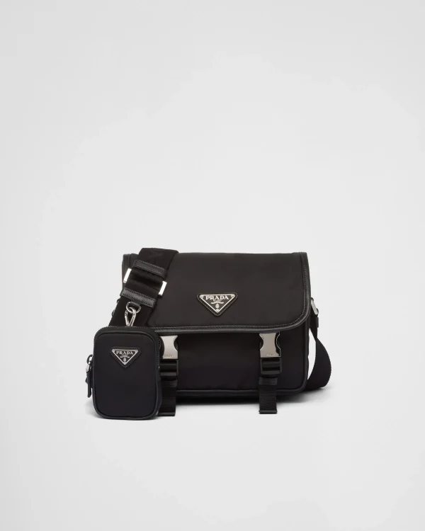 Messenger Bags | Shoulder Bags*Prada Re-Nylon and Saffiano leather shoulder bag Black