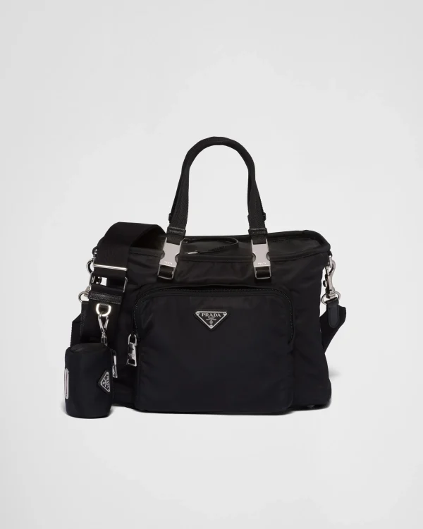 Pet Accessories*Prada Re-Nylon and Saffiano leather pet bag Black