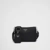 Messenger Bags*Prada Re-Nylon and Saffiano leather shoulder bag Black