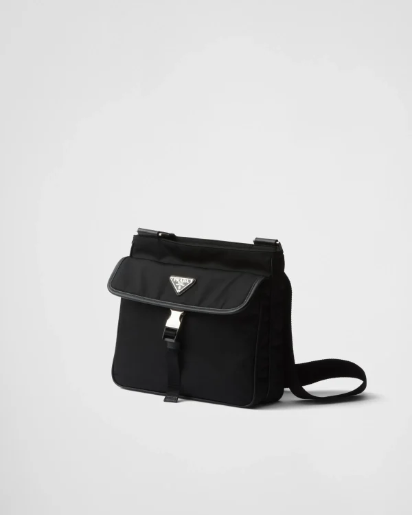 Messenger Bags*Prada Re-Nylon and Saffiano leather shoulder bag Black