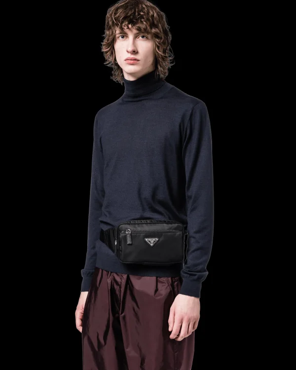 Backpacks And Belt Bags*Prada Re-Nylon and Saffiano leather belt bag Black