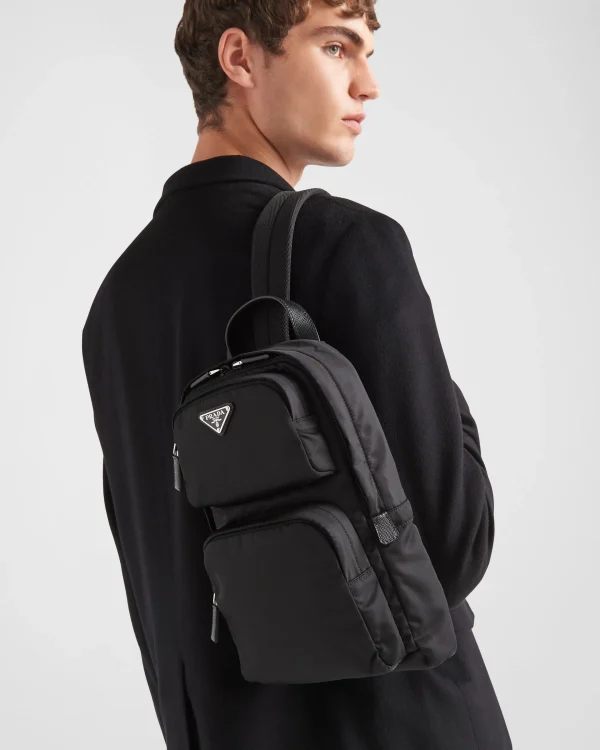 Backpacks And Belt Bags*Prada Re-Nylon and Saffiano leather backpack Black