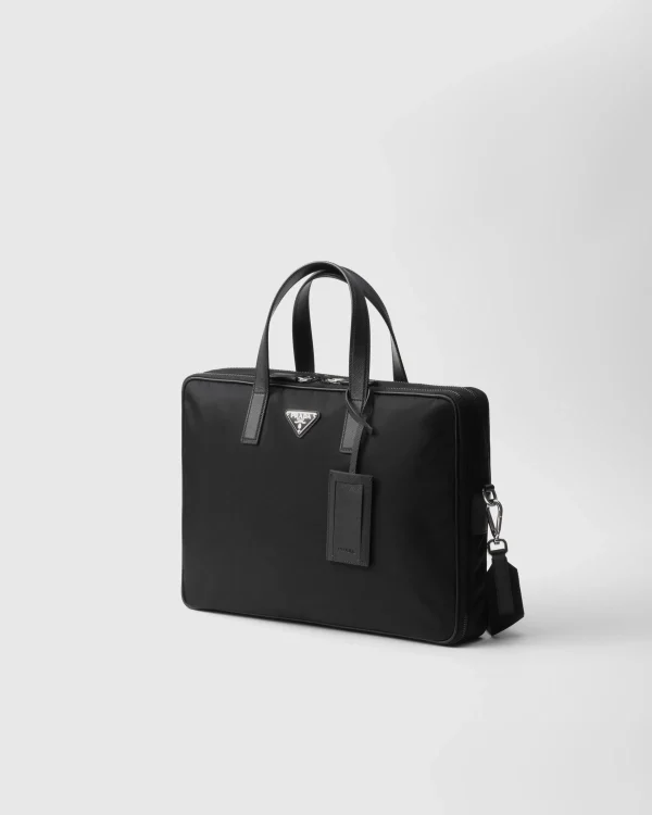 Briefcases | Totes*Prada Re-Nylon and Saffiano leather briefcase Black