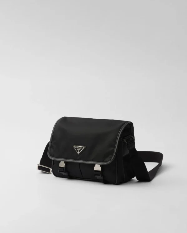 Messenger Bags*Prada Re-Nylon and Saffiano leather shoulder bag Black