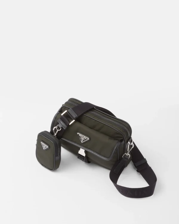 Messenger Bags*Prada Re-Nylon and Saffiano leather shoulder bag Tundra