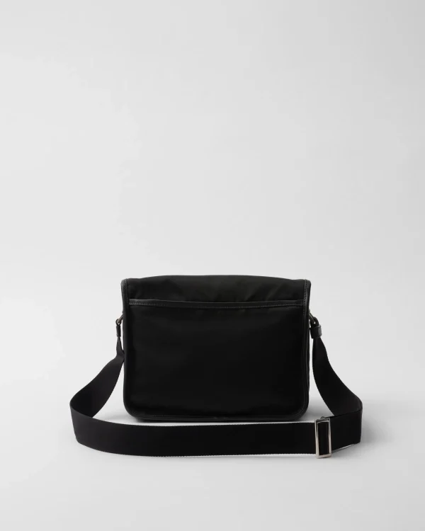 Messenger Bags*Prada Re-Nylon and Saffiano leather shoulder bag Black