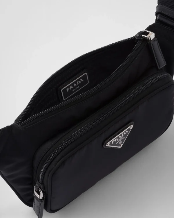 Messenger Bags*Prada Re-Nylon and Saffiano leather shoulder bag Black