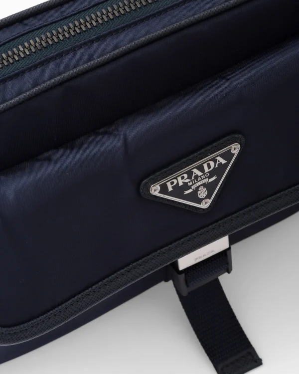 Messenger Bags*Prada Re-Nylon and Saffiano leather shoulder bag Navy