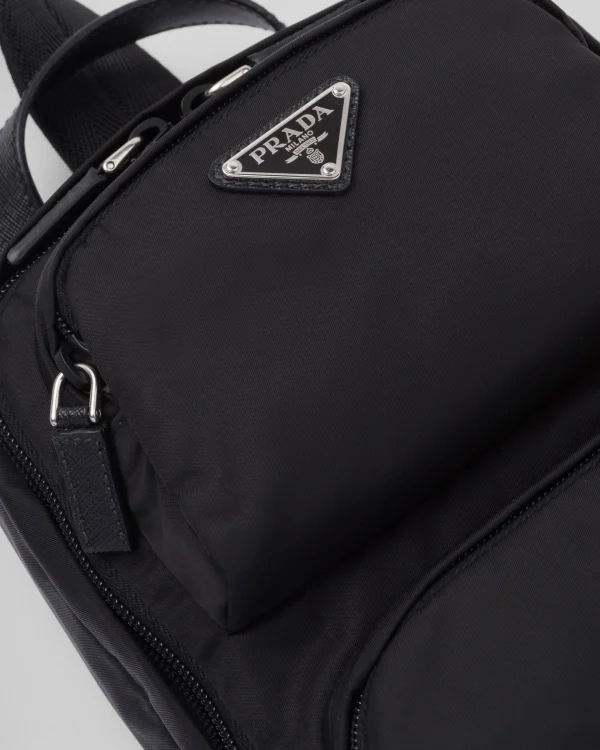 Backpacks And Belt Bags*Prada Re-Nylon and Saffiano leather backpack Black