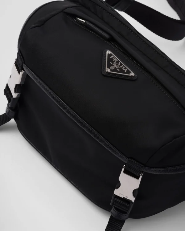 Messenger Bags*Prada Re-Nylon and Saffiano leather shoulder bag Black