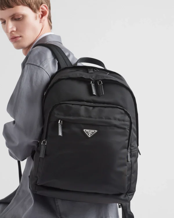 Backpacks And Belt Bags | Backpacks And Belt Bags*Prada Re-Nylon and Saffiano leather backpack Black