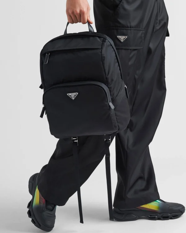 Backpacks And Belt Bags | Backpacks And Belt Bags*Prada Re-Nylon and Saffiano leather backpack Black