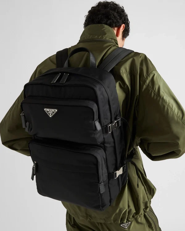 Backpacks And Belt Bags | Backpacks And Belt Bags*Prada Re-Nylon and Saffiano leather backpack Black