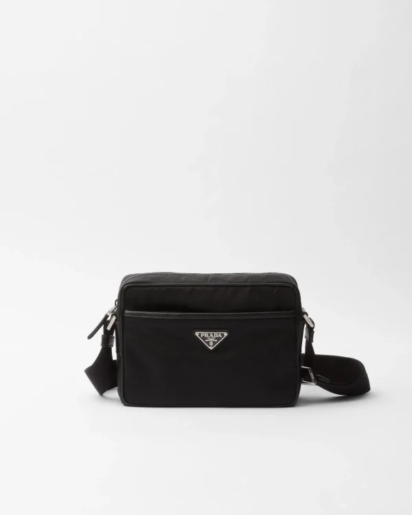 Messenger Bags*Prada Re-Nylon and Saffiano shoulder bag Black