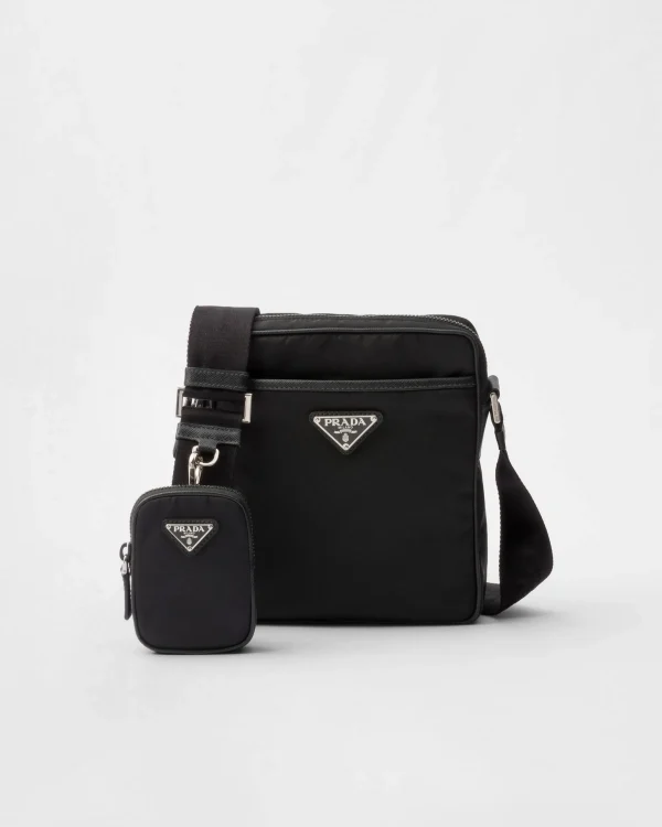 Messenger Bags*Prada Re-Nylon and Saffiano shoulder bag Black