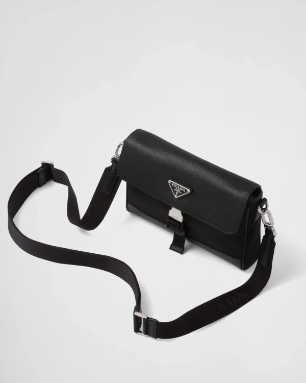 Messenger Bags*Prada Re-Nylon and Saffiano shoulder bag Black