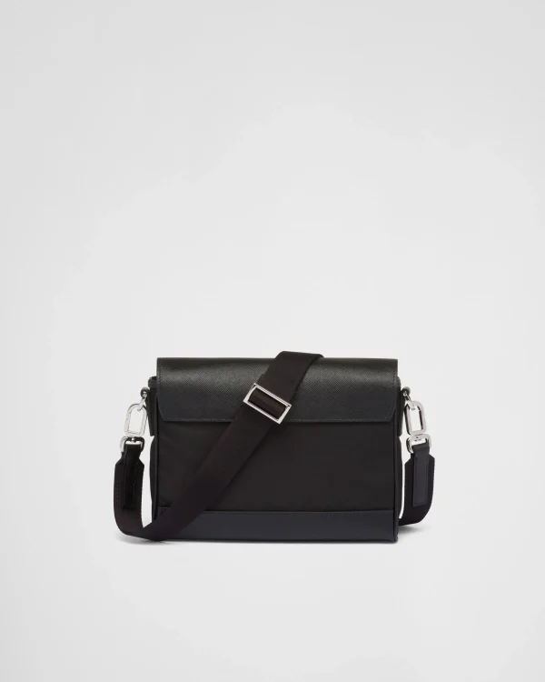 Messenger Bags*Prada Re-Nylon and Saffiano shoulder bag Black