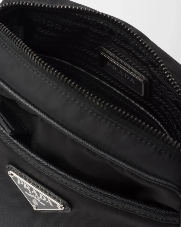 Messenger Bags*Prada Re-Nylon and Saffiano shoulder bag Black