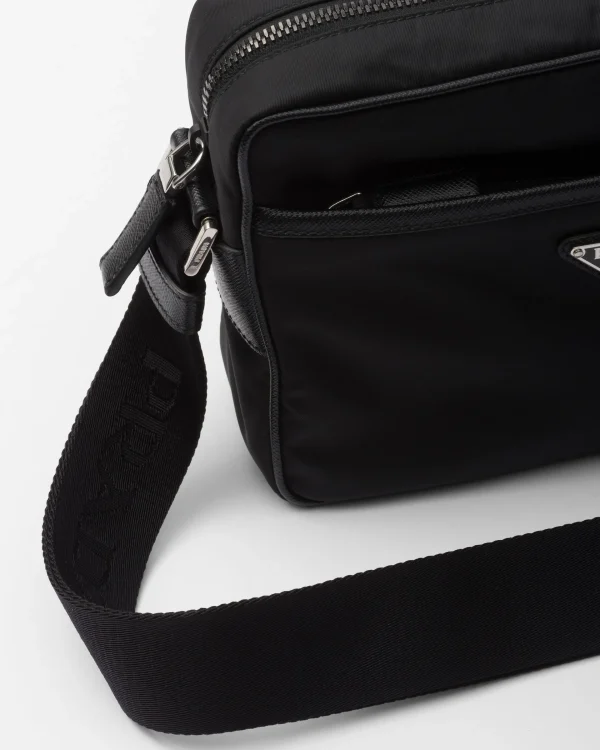 Messenger Bags*Prada Re-Nylon and Saffiano shoulder bag Black