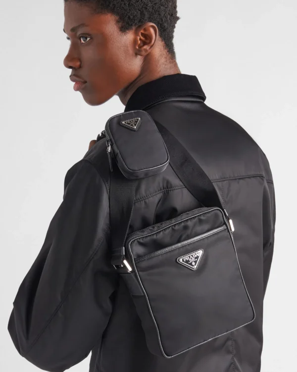 Messenger Bags*Prada Re-Nylon and Saffiano shoulder bag Black