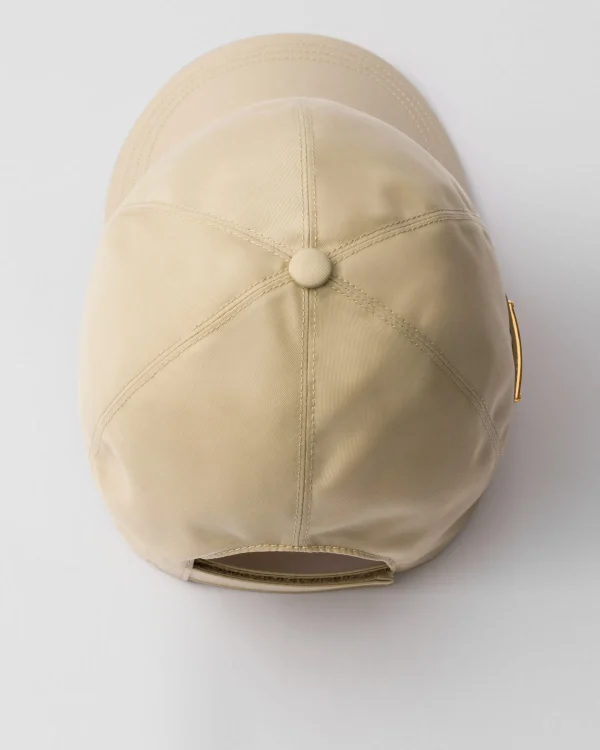 Hats And Gloves*Prada Re-Nylon baseball cap Desert