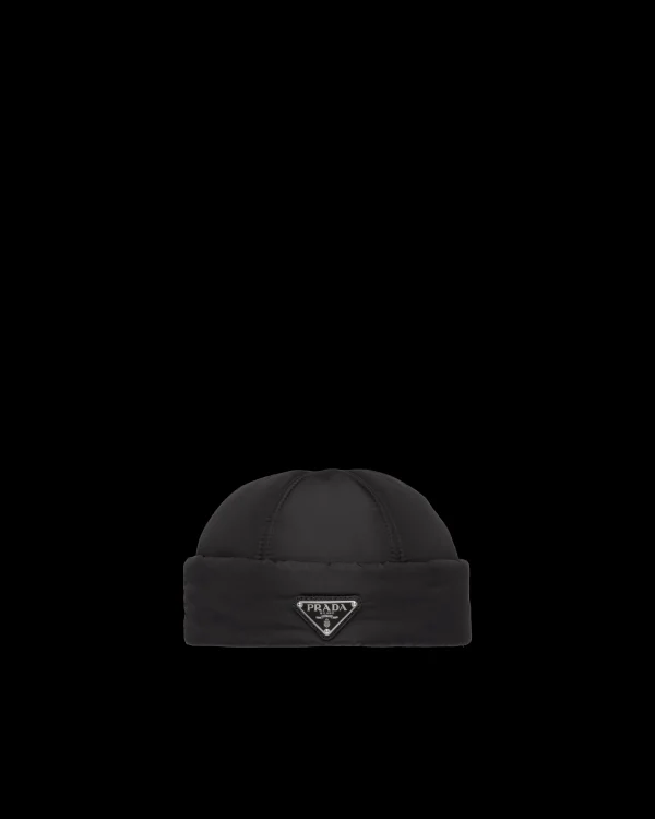 Hats And Gloves*Prada Re-Nylon beanie Black