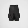 Trousers And Bermudas*Prada Re-Nylon Bermudas Black