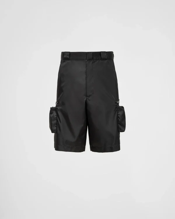 Trousers And Bermudas*Prada Re-Nylon Bermudas Black