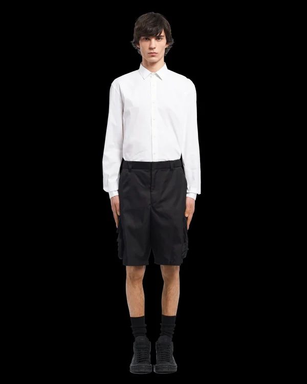 Trousers And Bermudas*Prada Re-Nylon Bermudas Black