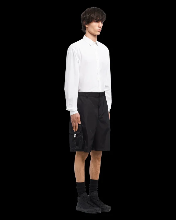 Trousers And Bermudas*Prada Re-Nylon Bermudas Black