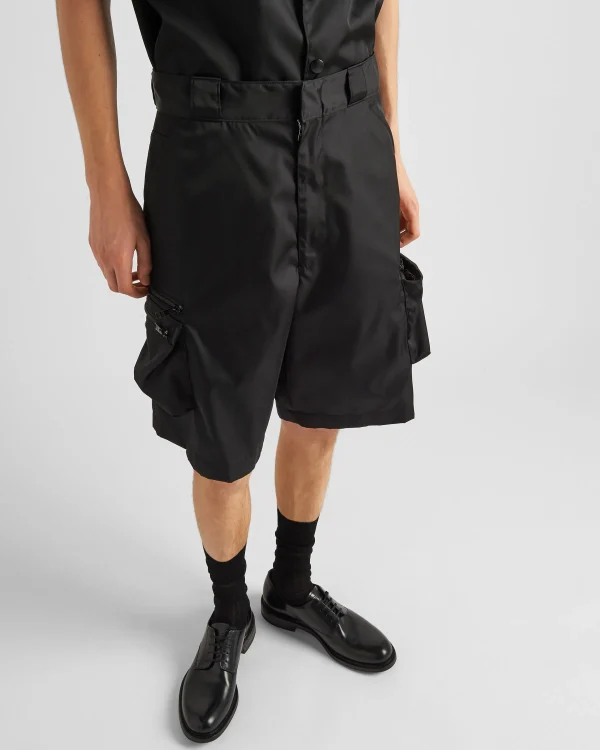 Trousers And Bermudas*Prada Re-Nylon Bermudas Black