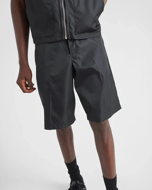 Trousers And Bermudas*Prada Re-Nylon Bermudas Black