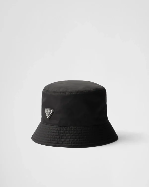 Hats And Gloves*Prada Re-Nylon bucket hat Black