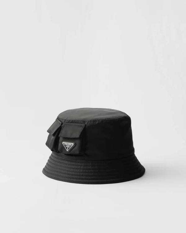 Hats And Gloves*Prada Re-Nylon bucket hat Black