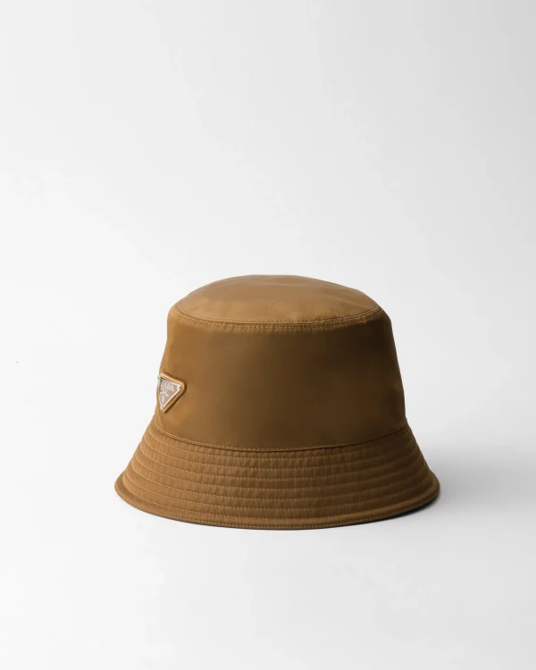 Hats And Gloves*Prada Re-Nylon bucket hat Corkbeige