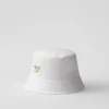 Hats And Gloves*Prada Re-Nylon bucket hat White