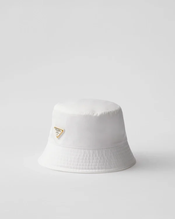 Hats And Gloves*Prada Re-Nylon bucket hat White