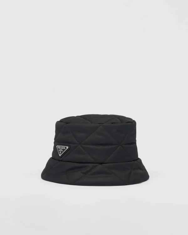 Hats And Gloves*Prada Re-Nylon bucket hat Black