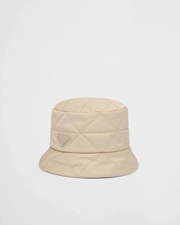 Hats And Gloves*Prada Re-Nylon bucket hat Desertbeige