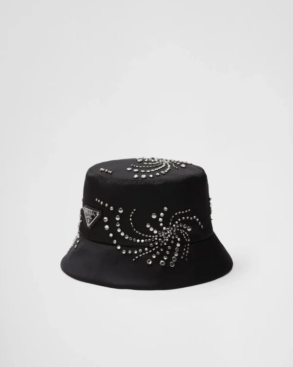 Hats And Gloves*Prada Re-Nylon bucket hat Black