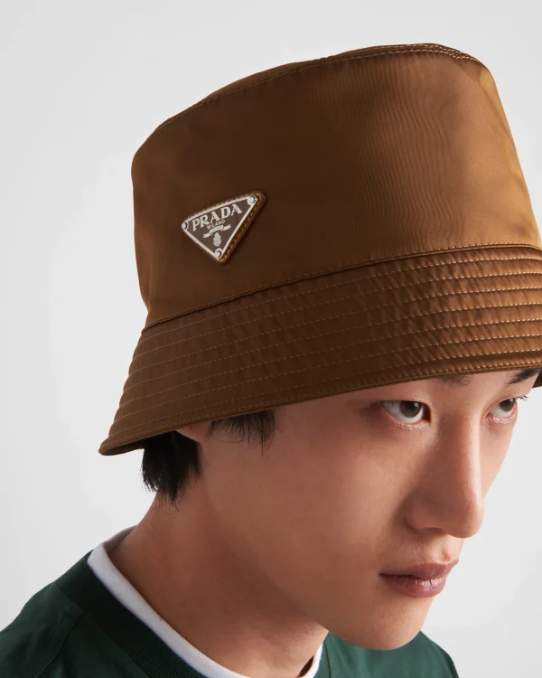 Hats And Gloves*Prada Re-Nylon bucket hat Corkbeige