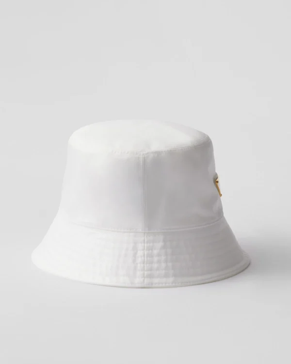 Hats And Gloves*Prada Re-Nylon bucket hat White