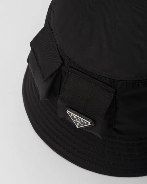 Hats And Gloves*Prada Re-Nylon bucket hat Black