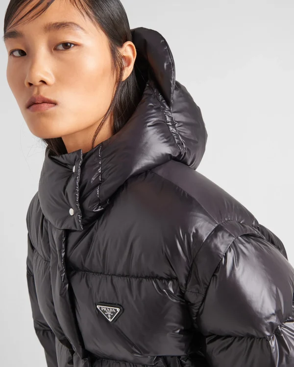 Outerwear*Prada Re-Nylon convertible cropped down jacket Black