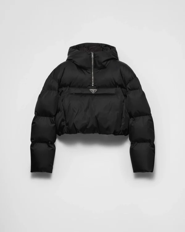 Outerwear*Prada Re-Nylon cropped down jacket Black