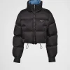 Outerwear*Prada Re-Nylon cropped down jacket Black