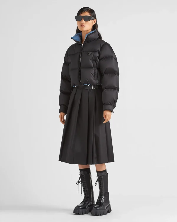 Outerwear*Prada Re-Nylon cropped down jacket Black